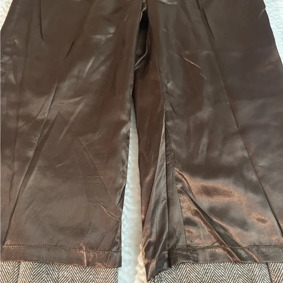 Tulle Brown Herringbone Pants - Picture 10 of 14